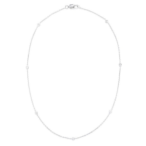 0.70 CARAT DIAMOND CHAIN NECKLACE in 18ct white gold