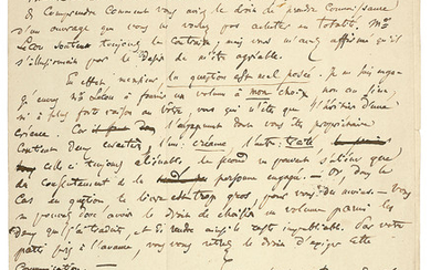 BAUDELAIRE, Charles (1821-1867). Lettre autographe signée à Emile-François Templier. [Paris : 6 juin 1855].