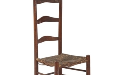 A child's ladderback side chair late 18th/early 19th century...
