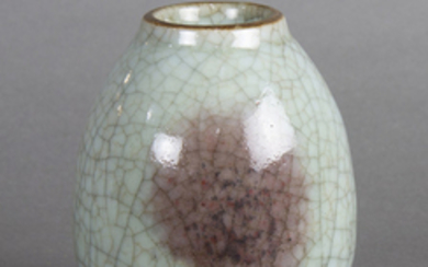 Chinese Jun Type Glazed Ovoid Jar