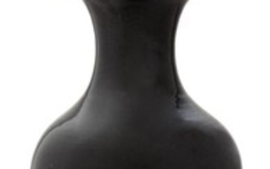 A Chinese Monochrome Iron Dust Glazed Vase