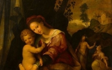 École FLORENTINE vers 1580 Vierge à l’Enfant dans …