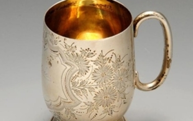 An Edwardian silver christening mug, of typical form