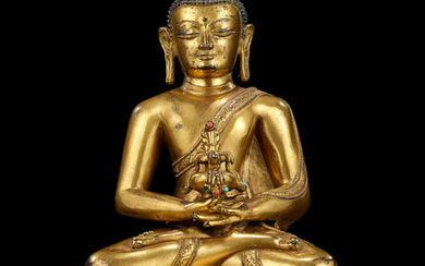 A fine gilt copper-alloy figure of Amitabha Buddha