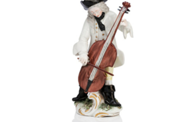 A Frankenthal figure of a cellist