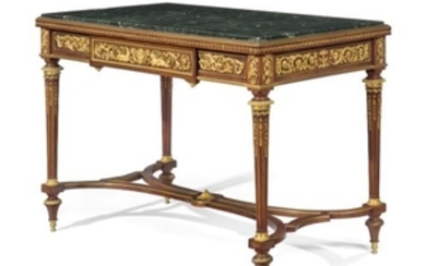 A FRENCH ORMOLU-MOUNTED MAHOGANY CENTER-TABLE, BY FRANCOIS LINKE, INDEX NUMBER 300, PARIS, LATE 19TH CENTURY