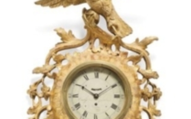 A GEORGE III GILTWOOD TIMEPIECE CARTEL CLOCK, EARDLEY NORTON, LONDON, THIRD QUARTER 18TH CENTURY