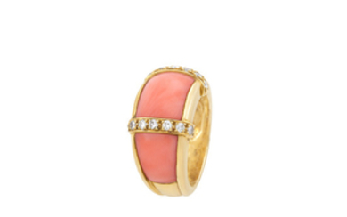 Gold, Coral and Diamond Ring, Van Cleef & Arpels, France