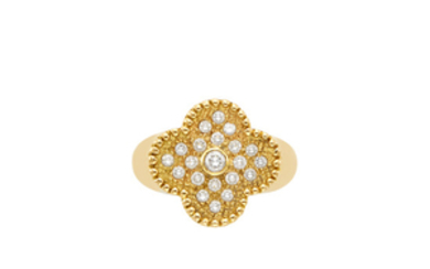 Gold and Diamond 'Alhambra' Ring, Van Cleef & Arpels, France