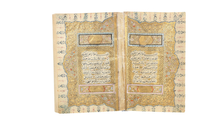 An illuminated Qur'an copied by the scribe Ibrahim al-Rushdi, a pupil of Mustafa Shaker