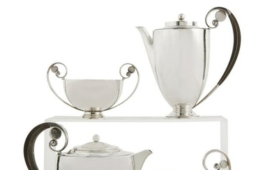 Johan Rohde Georg Jensen silver tea coffee set 321A