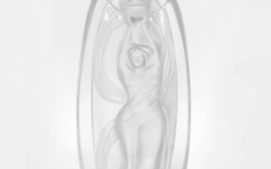 A Lalique frosted and clear glass vase: Eroica