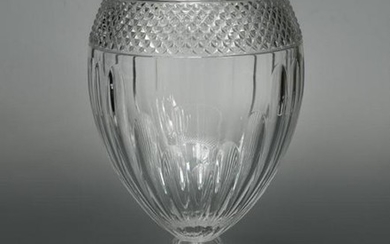 A large Mario Cioni cut glass vase