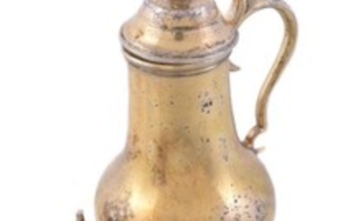 A late 18th century Dutch silver gilt miniature or toy