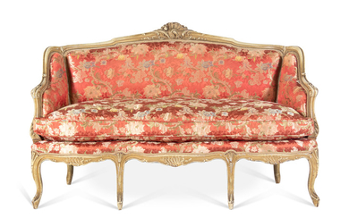 A Louis XV Style Painted Settee
