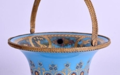 A LOVELY 19TH CENTURY AESTHETIC MOVEMENT OPALINE BLUE