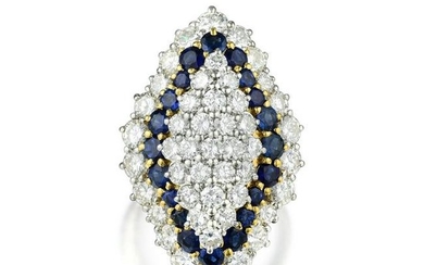 M. Gerard Paris Diamond and Sapphire Ring