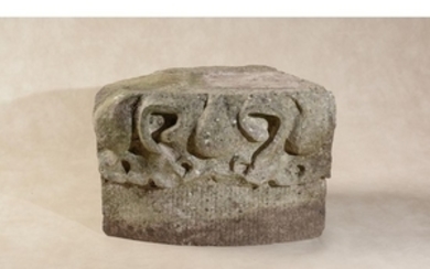 A Mediaeval English carved limestone corbel