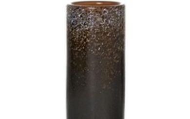 Monart, a ‘Stoneware’ cylindrical glass vase, shape...