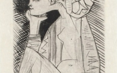 Pablo Picasso, Femme assise en tailleur: Geneviève Laporte (Seated Woman in a Suit: Geneviève Laporte)