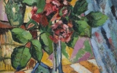 Renato PARESCE Vase de fleurs, 1915 Huile sur...