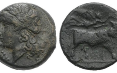 Southern Campania, Neapolis, c. 270-250 BC. Æ (18mm, 4.78g, 6h)....