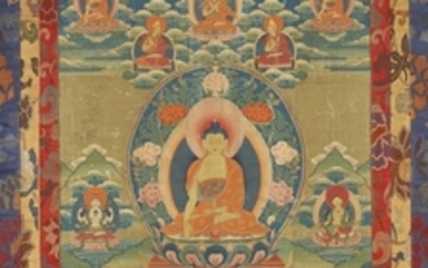 A Tibetan thangka of Akshobhya. 19th century
