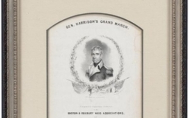 W. H. HARRISON "GRAND MARCH" PORTRAIT SHEET MUSIC AND