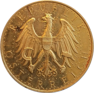 100 Schilling 1926, Austria, Large Gold Coin, Gold