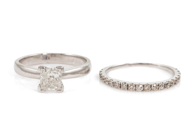 1.00ct Diamond Engagement Ring Set