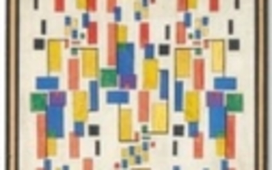 Theo van Doesburg (1883-1931), Kleurontwerp voor schoorsteenstuk