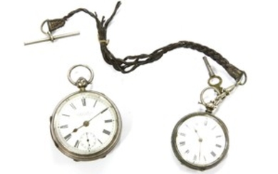 A Victorian silver cased open faced pocket watch