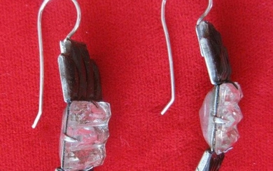 Pair of Art-Deco Crystal Earrings