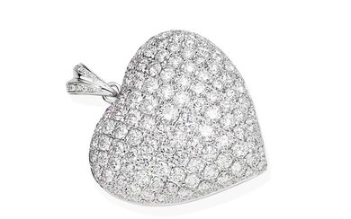 A diamond heart pendant