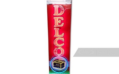 Delco Batteries Neon Tin Sign