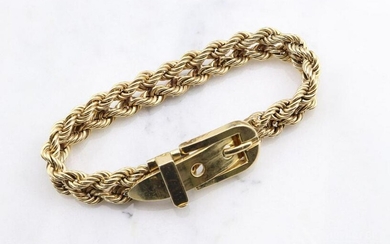 14KY Gold Belt Style Bracelet
