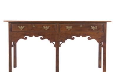 Chippendale style pine hall table