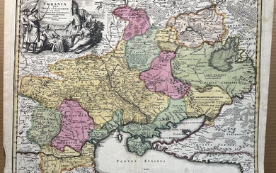 1720 map of Ukraine regions, Johann Homann