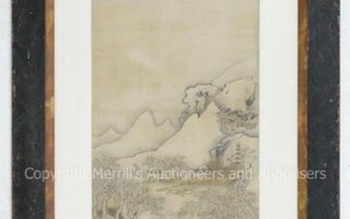 17th c Chinese Scroll Painting on Silk