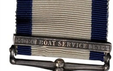1848 British Naval General Service medal with one clasp. 29 APRIL BOAT SERVICE 1813. Silver, 36 mm. MY-94 (clasp ccxxvi), BBM-39. About ...