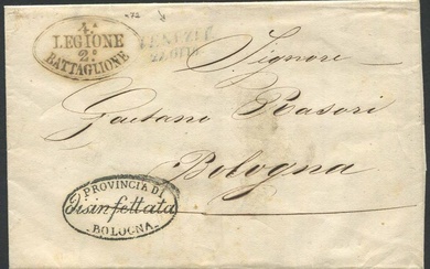 1848, lettera da Venezia per Bologna del 21 ottobre