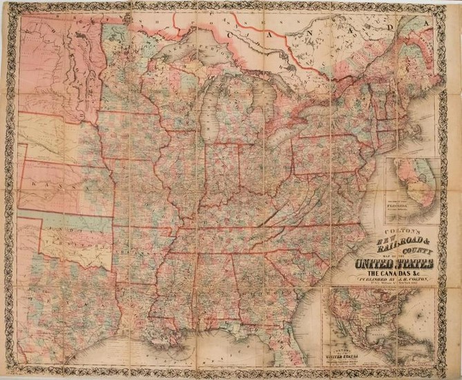 1862 Colton Map of the United States -- Colton's New