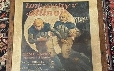 1928 University of Illinois Football Poster