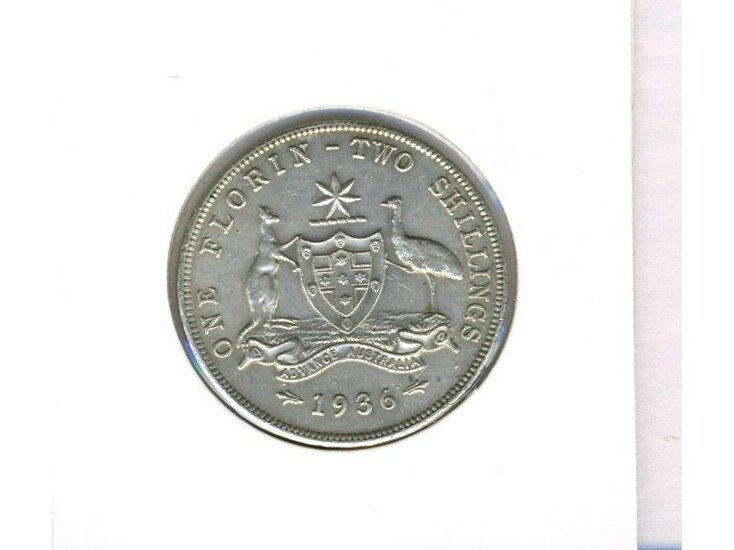 1936 Australian Florin (925 Silver)