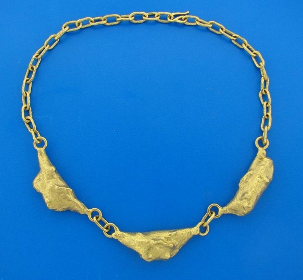 1979 JEAN MAHIE 22k Yellow Gold NECKLACE Signed