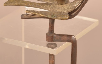 19th Century Brass and Iron Sewing Bird.