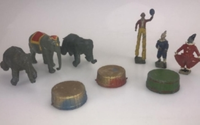 9pcs Britain's Mammoth Circus COLLECTIBLE CAST METAL