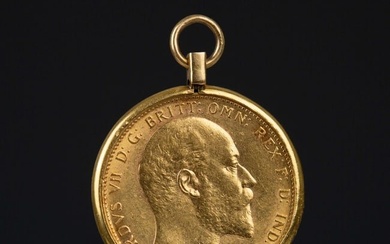 22K Gold Coin, Full Sovereign Edward VII. Weight 9.5g