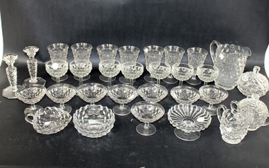 31 pieces of vintage American Fostoria glass