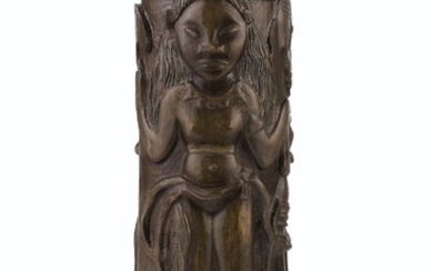 After Paul Gauguin (1848-1903), Cylindre représentant le déesse Hina